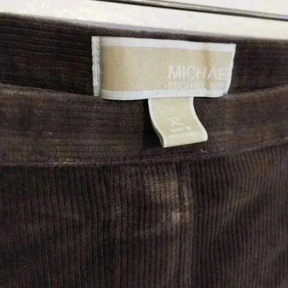Michael Kors Brown Corduroy Pull On Skinny Pants - M - Picture 4 of 7